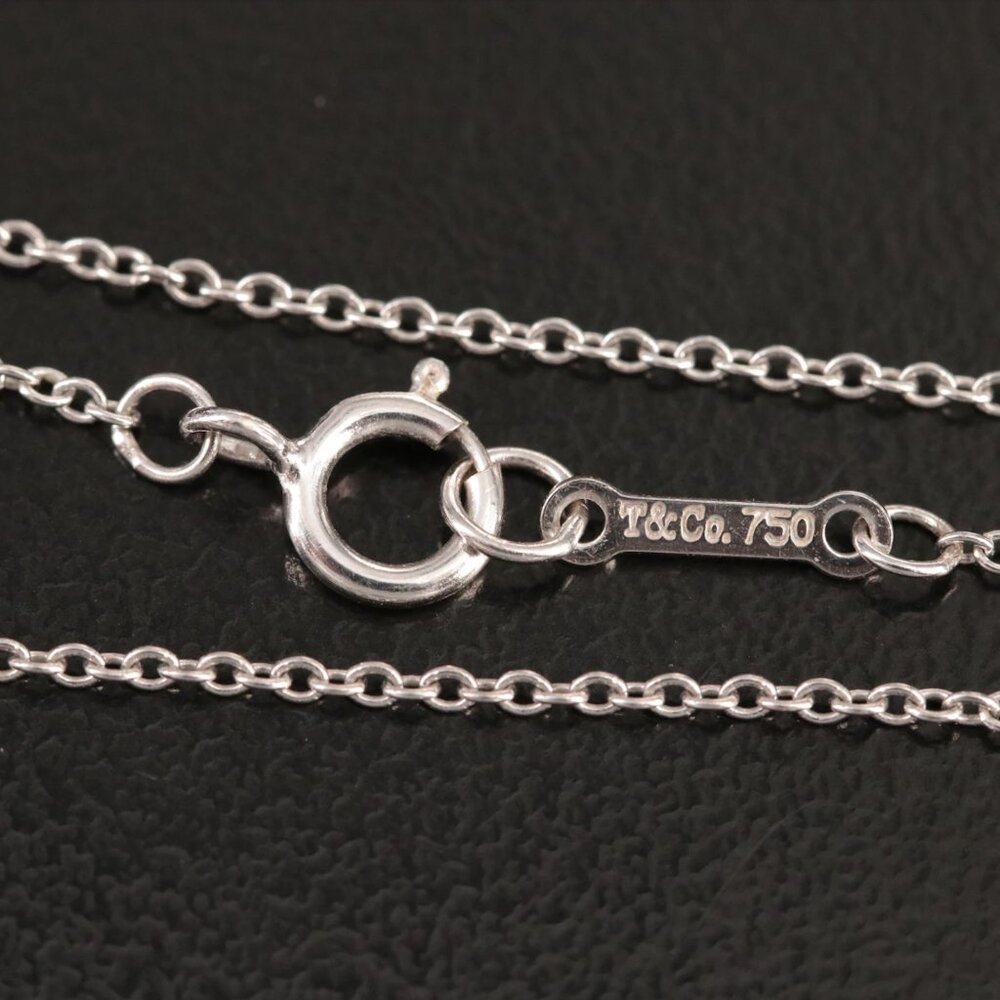Tiffany & Co. 18K White Gold Diamond XO Pendant Necklace - Picture 8 of 10
